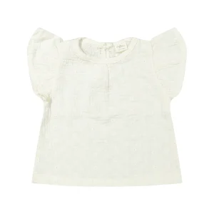 T-shirt Joan Woven White Embroidery