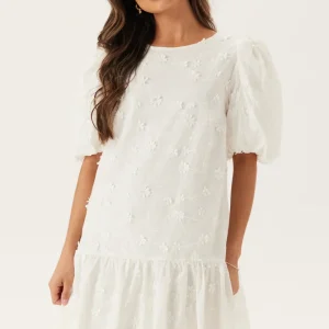 3D Embroidered Puff Sleeve dress