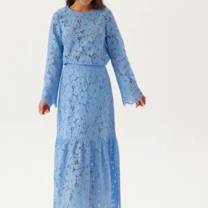 Scalloped Lace Edge Maxi Skirt